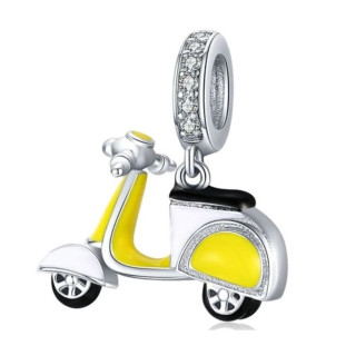 Berloque Charm Pingente Lambreta em Prata 925