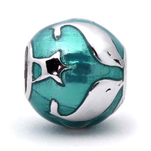 Berloque  Charm Separador Golfinhos em Prata 925