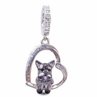 Berloque Charm Pingente Terrier Escocês em Prata 925