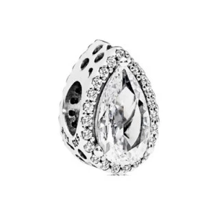 Berloque Charm Separador Radiante Gota em Prata 925