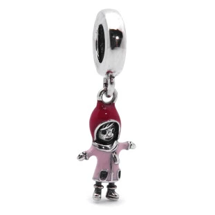 Berloque Charm Pingente Patinadora no Gelo em Prata 925