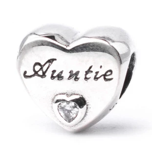 Berloque Charm Separador Auntie - Tia em Prata 925