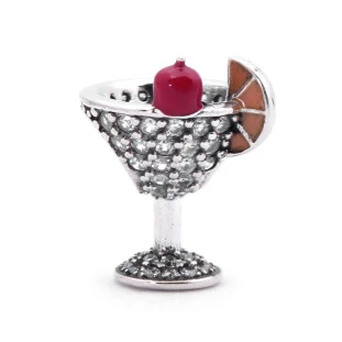 Berloque Charm Separador Coquetel em Prata 925