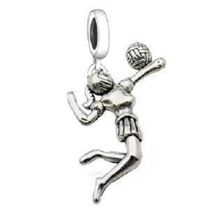 Berloque Charm Pingente Vôlei em Prata 925