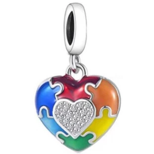 Berloque Charm Pingente Autismo em Prata 925