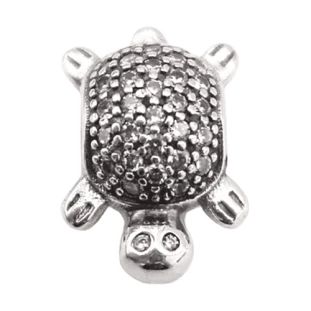 Berloque Charm Separador Tartaruga em Prata 925
