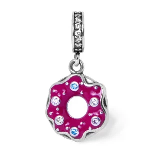 Berloque Charm Pingente Rosquinha- Donuts em Prata 925