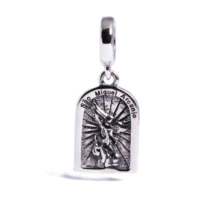 Berloque Charm Pingente São Miguel Arcanjo em Prata 925