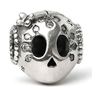Berloque Charm Separador Caveira Mexicana em Prata 925