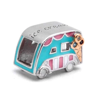 Berloque Charm Separador Sorveteria em Prata 925
