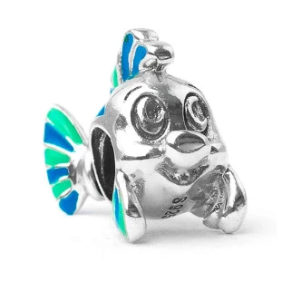 Berloque Charm Separador Peixinho Linguado - Pequena Sereia Prata 925