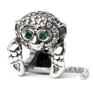 Berloque Charm Separador Macaquinho em Prata 925