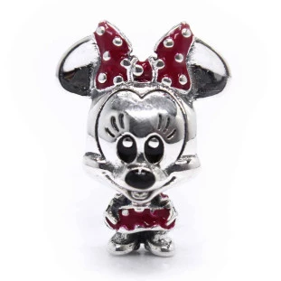 Berloque Charm Separador Baby  Minnie em Prata 925