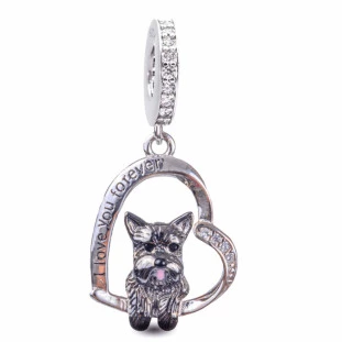 Berloque Charm Pingente Terrier Escocês em Prata 925