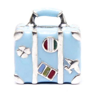Berloque Charm Separador Mala em Prata 925